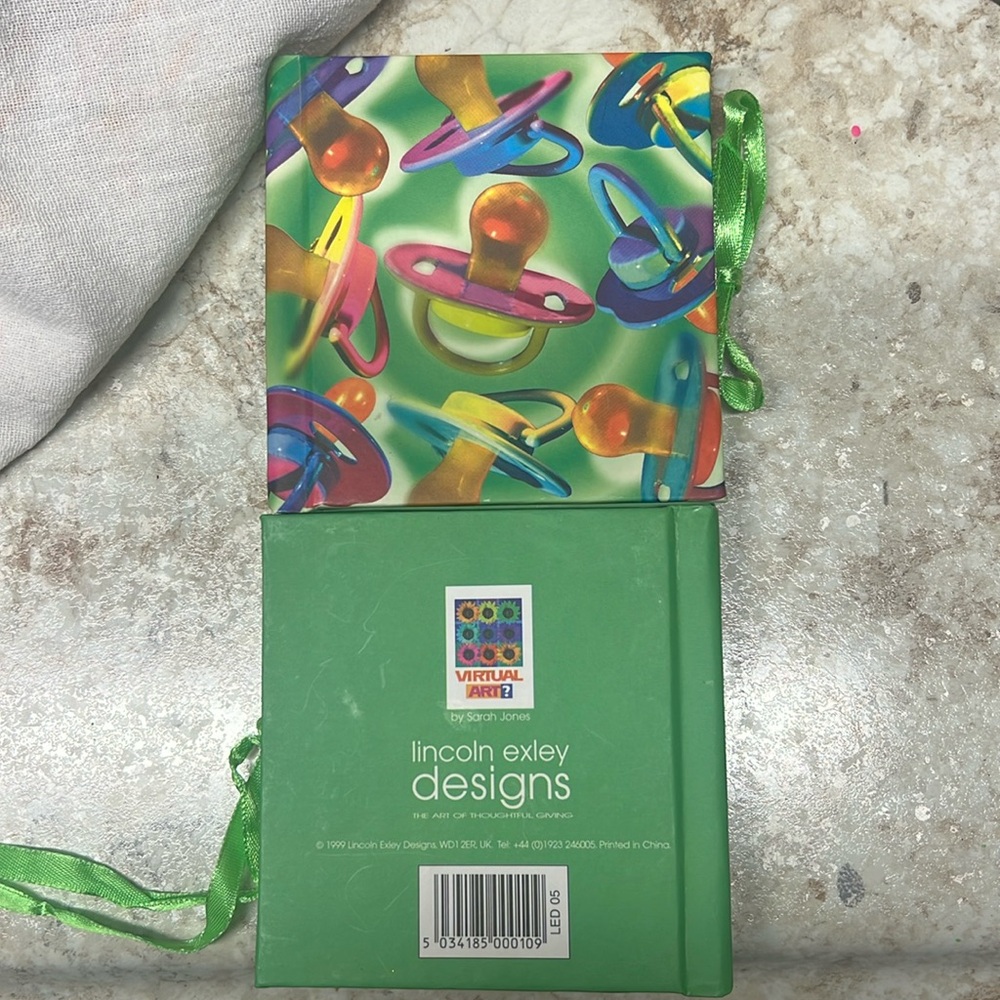 Vintage Sarah Jones baby photo album book.